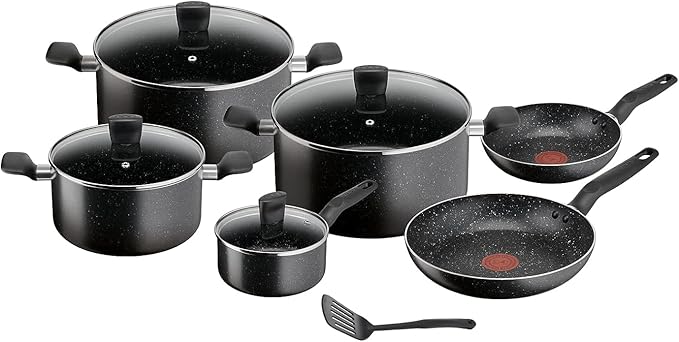 Tefal Dark Stone 11 Pieces Set B491BS85