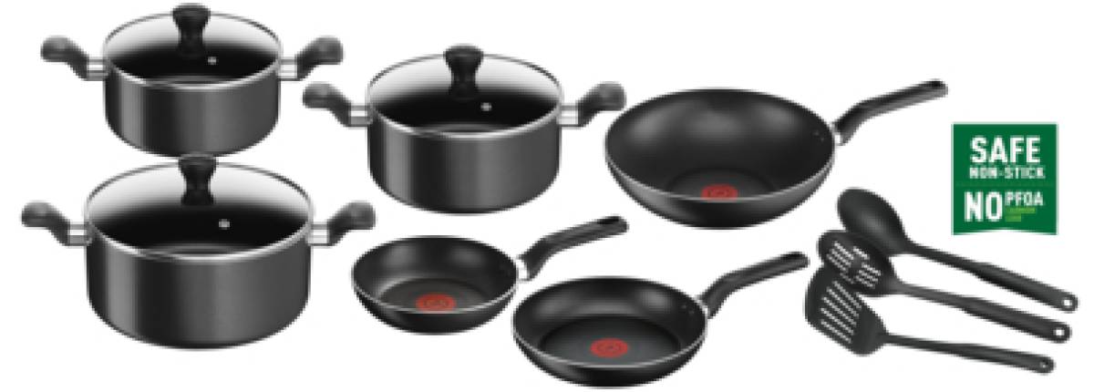 Tefal Super Cook 12 pc set Black