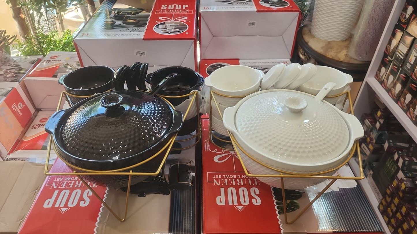 Soup set 7 pcs BLACK