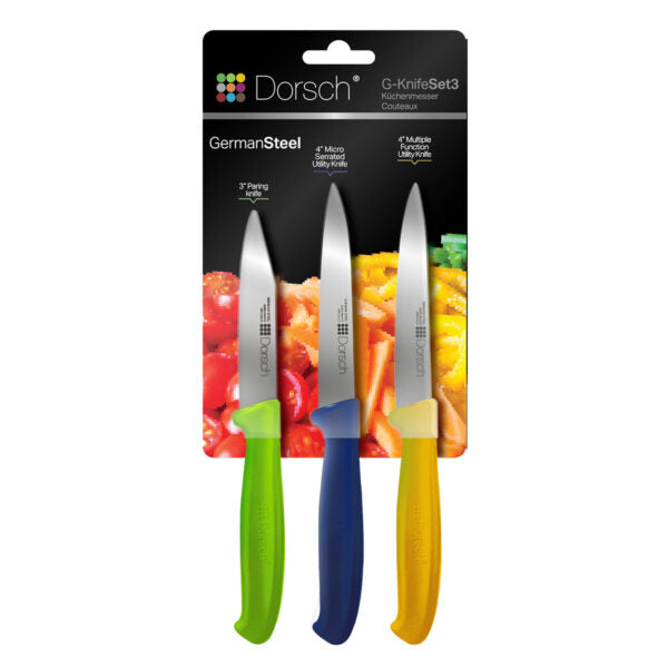 Dorsch Colorful Sharp Knife Set – 3 Pieces
