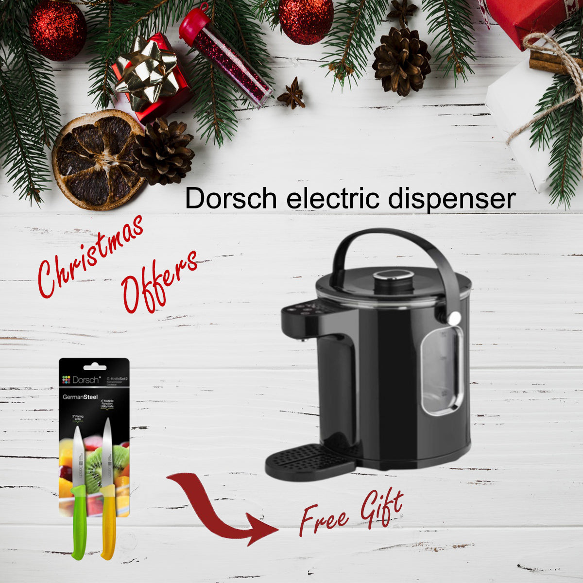 Dorsch Christmas offer water dispenser