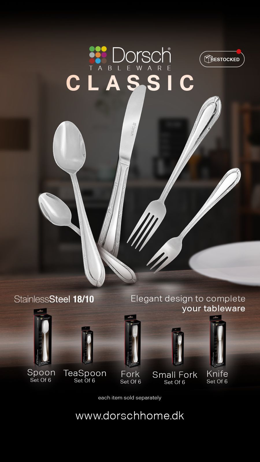 Dorsch Classic Cutlery Set 30pcs Stainless Steel