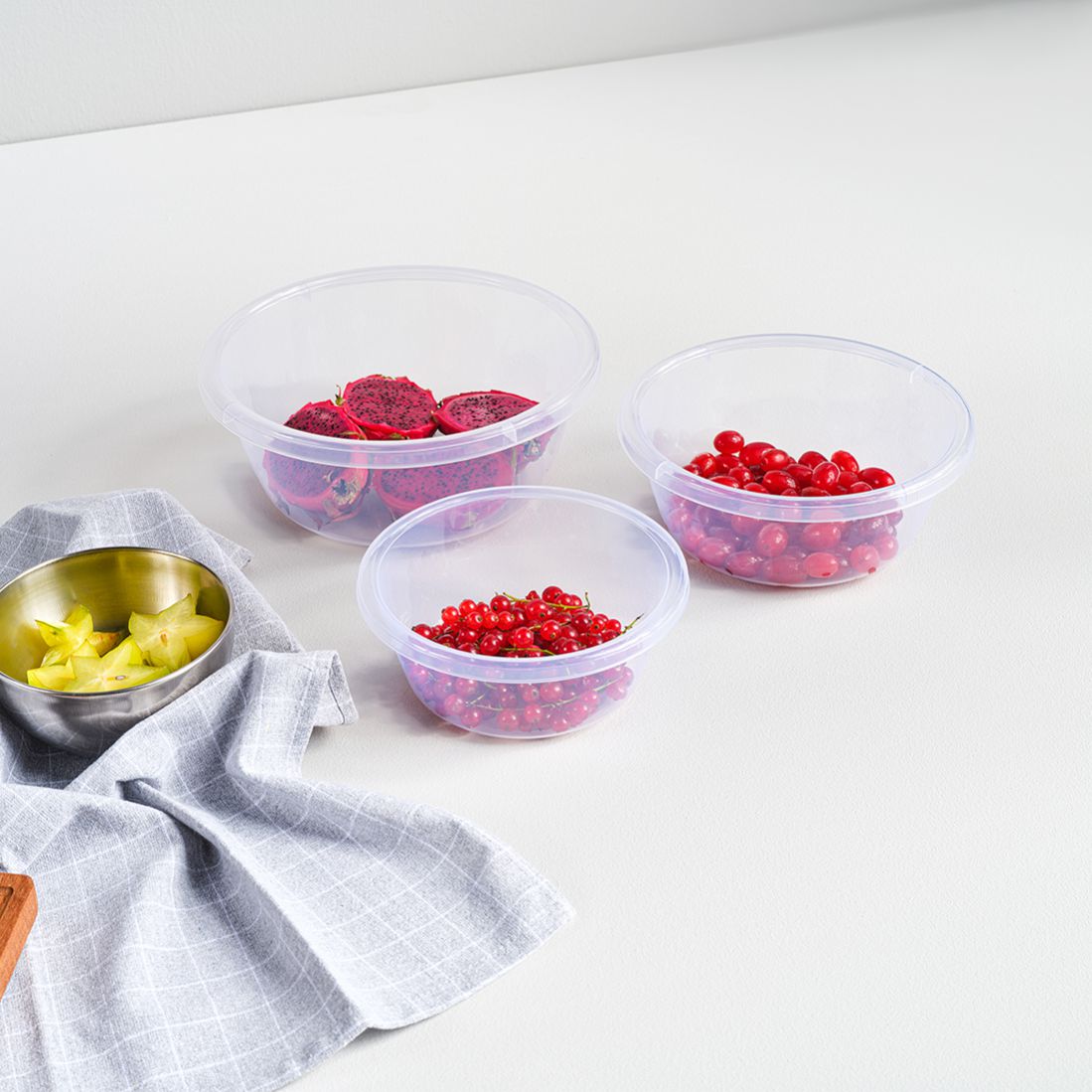 Dunya 4,5 L Transparent Round Basin