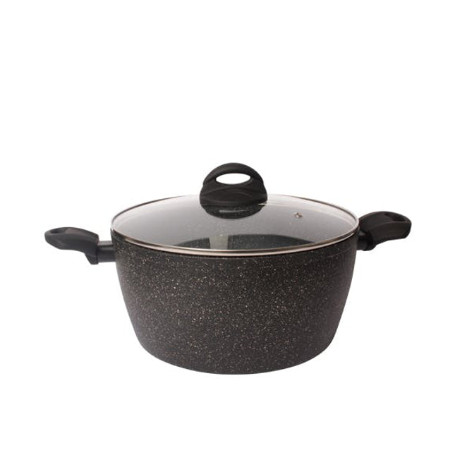 Gebe Casserole 24 cm with glass lid