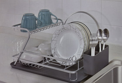 aluminium dish rack 2 layers