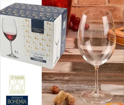 Bohemia Colibri Wine Glasses Set 6pcs