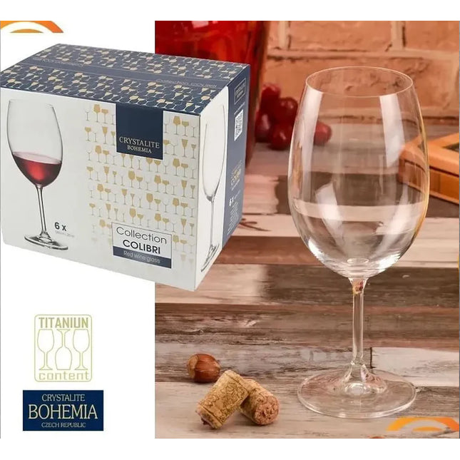 Bohemia Colibri Wine Glasses Set 6pcs