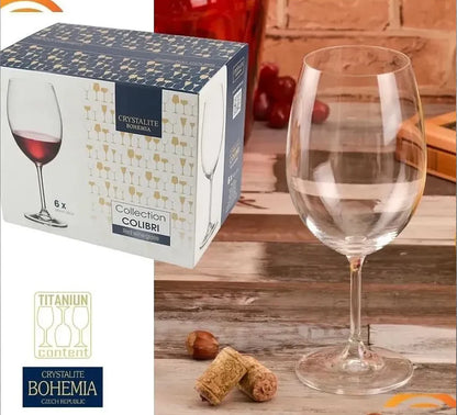 Bohemia Colibri Wine Glasses Set 6pcs
