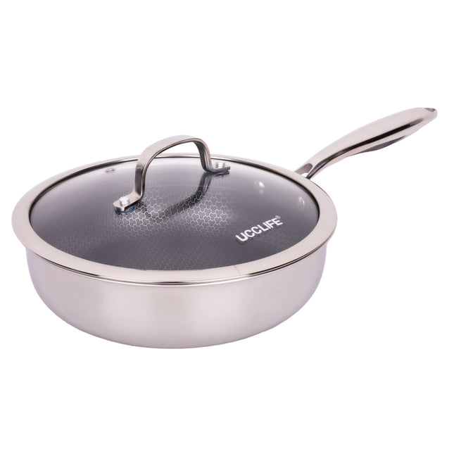 Deep fry pan stainless steel 24 cm UCC life
