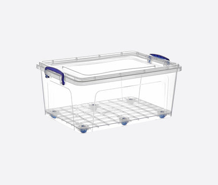Dunya 30 L Wheeled Clear Box