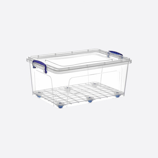 Dunya 30 L Wheeled Clear Box