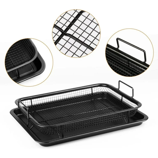 Home oven air fryer tray black