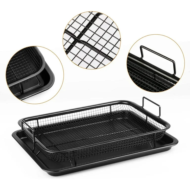 Home oven air fryer tray black