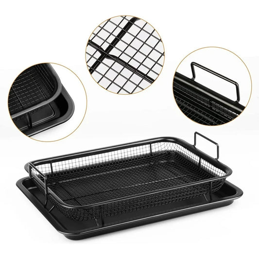Home oven air fryer tray black