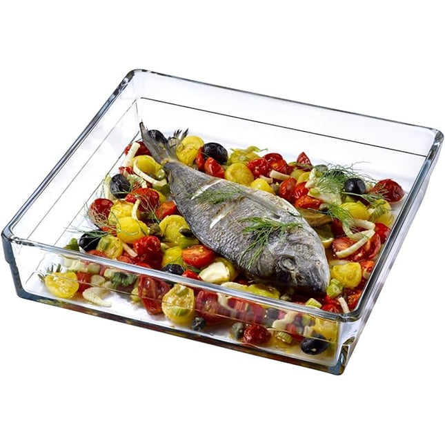 Borcam 59314 Baking Dish Glass Serving Dish Open Bowl Square