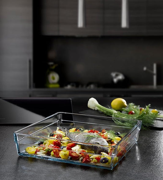 Borcam 59314 Baking Dish Glass Serving Dish Open Bowl Square