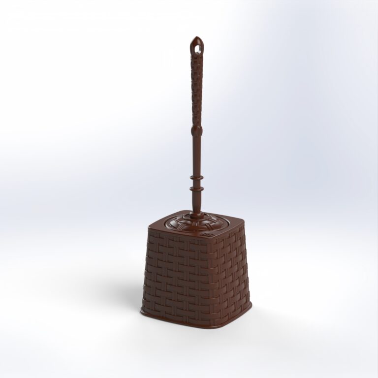 Bianca Rattan Toilet Plastic Brush with Cover