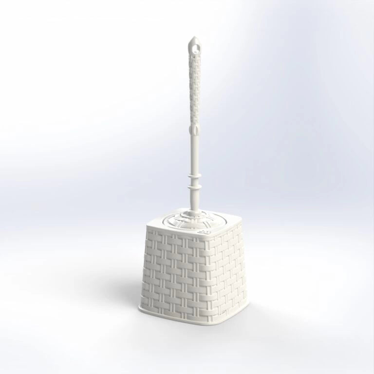 Bianca Rattan Toilet Plastic Brush with Cover