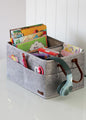 Alaz Felt Style Caddy Bag with Leather Handle Gray