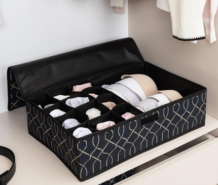 Alaz Elegant Multi-Grid Underwear Storage Basket