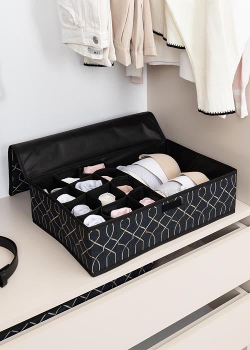 Alaz Elegant Multi-Grid Underwear Storage Basket