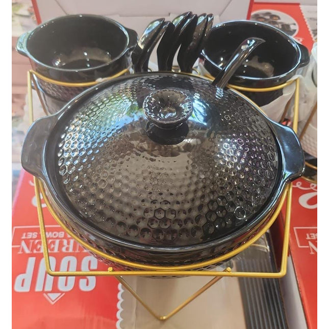 Soup set  7 pcs BLACK