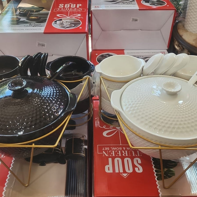 Soup set  7 pcs BLACK
