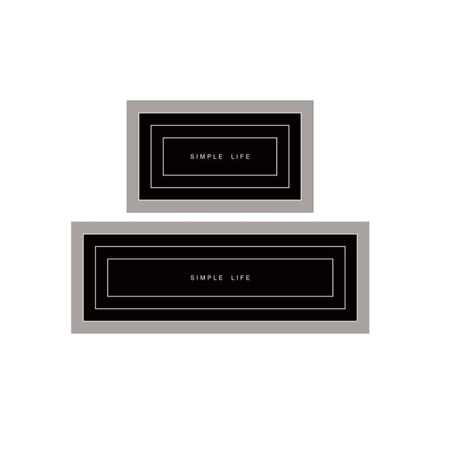 Kitchen Mat Set  black