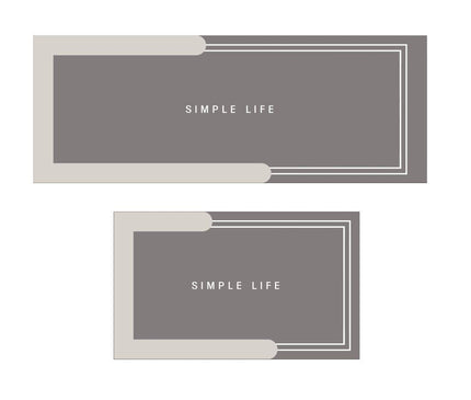 kitchen mat 2 pcs grey