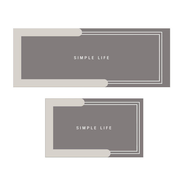 kitchen mat 2 pcs grey