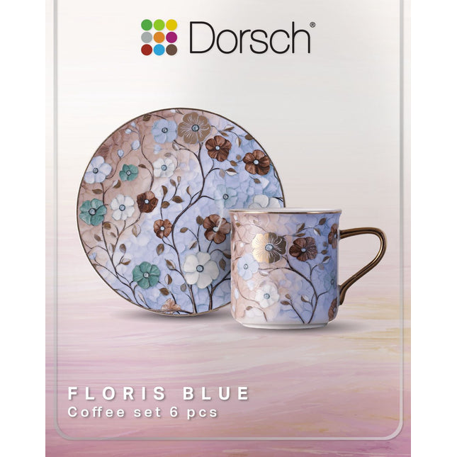 Dorsch Floris Blue coffee set 6 pcs