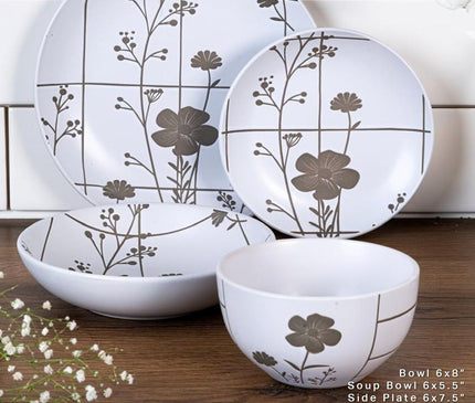 Dorsch Flora Grey stoneware set