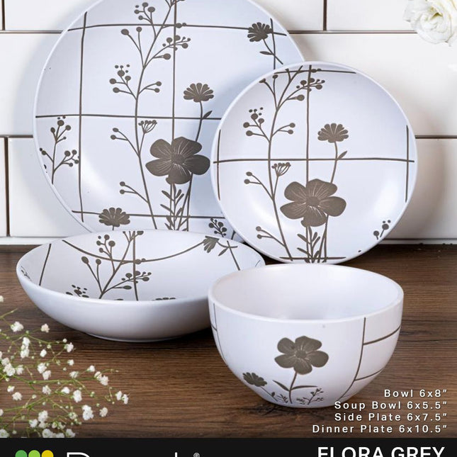 Dorsch Flora Grey stoneware set