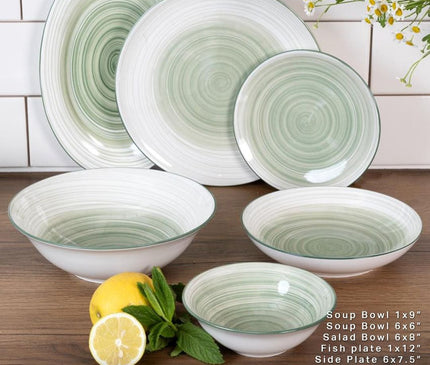 Dorsch ripple olive porcelain set