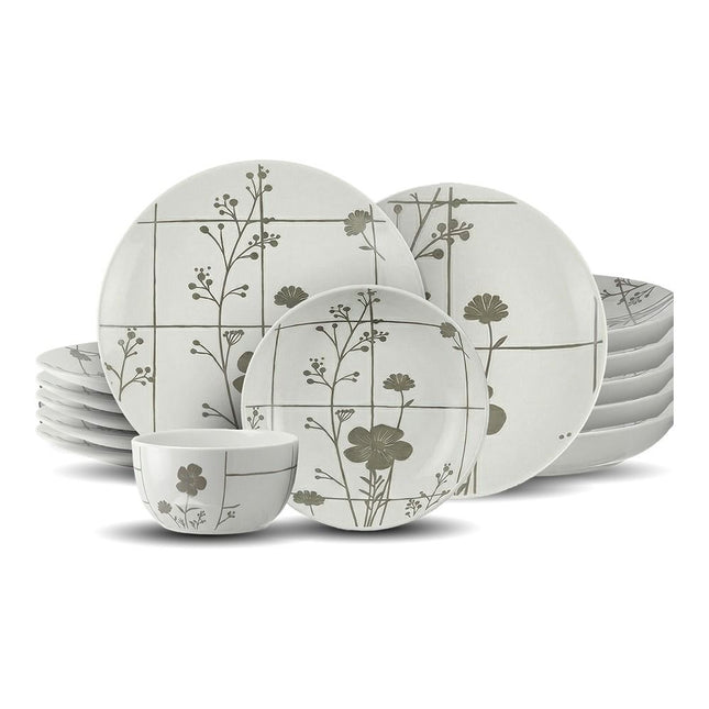 Dorsch Flora Grey stoneware set