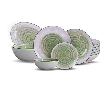 Dorsch ripple olive porcelain set
