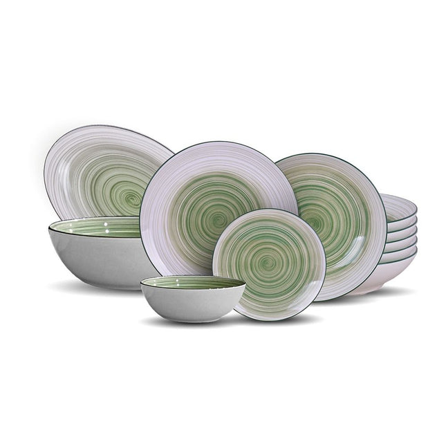 Dorsch ripple olive porcelain set