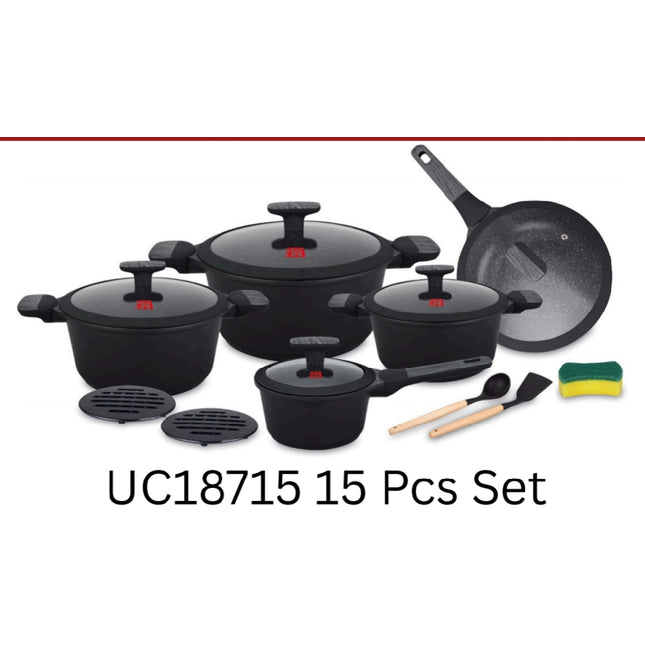 UCC LIFE 15 PCS COOKWARE SET