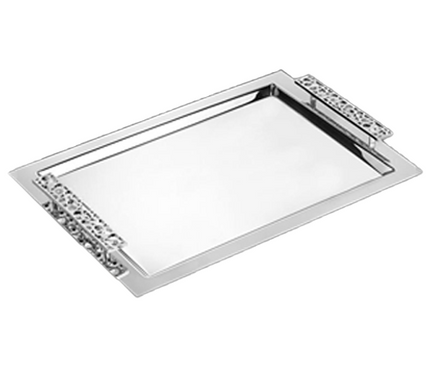 Oriental Silver Serving Tray