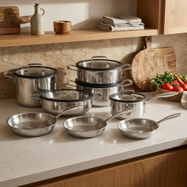 GeBe 8pcs cookware set stainless
