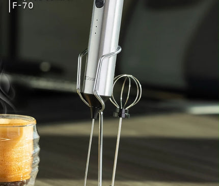 Dorsch F-70 Milk Frother Rechargeable 3-Speed Stainless