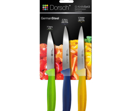 Dorsch Colorful Sharp Knife Set – 3 Pieces