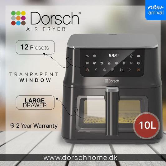Dorsch Air Fryer Digital XL 10L AF-610 with Glass Vision Window