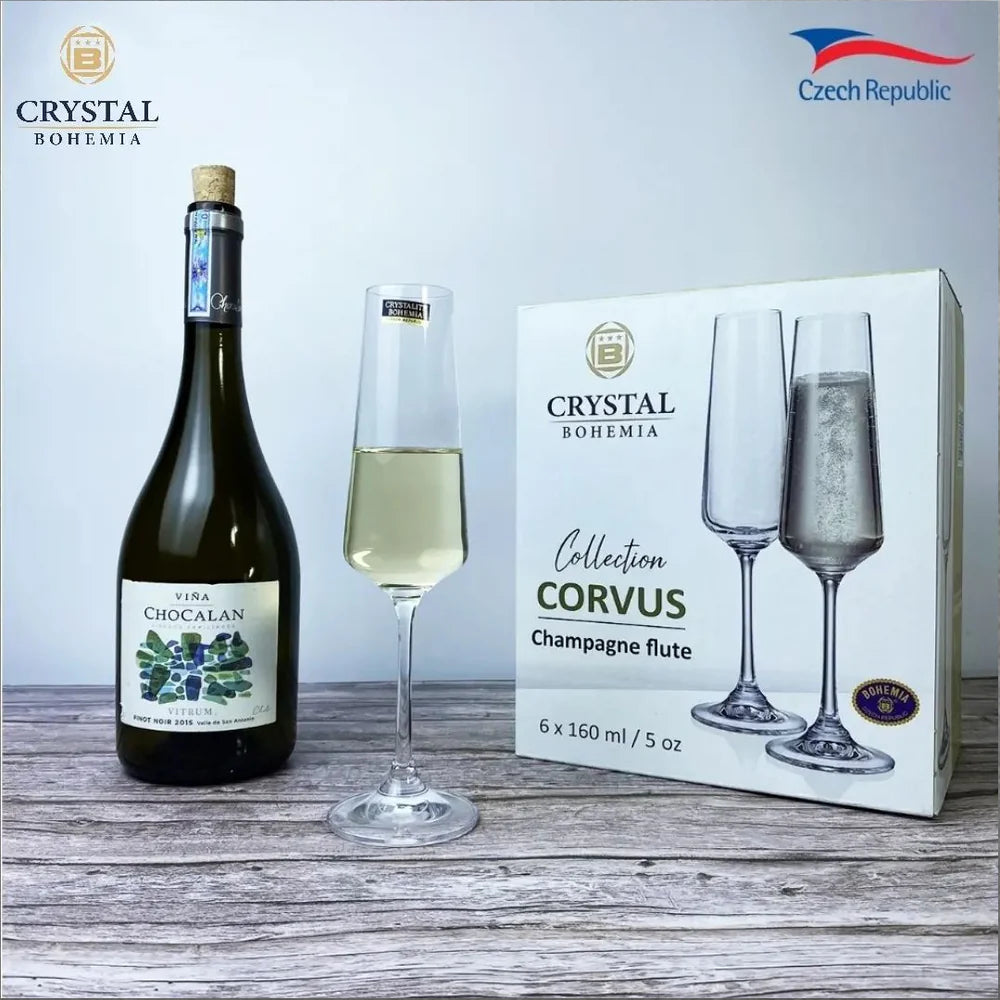 Bohemia champagne corvus set 6 pcs