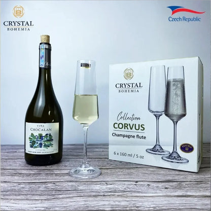Bohemia champagne corvus set 6 pcs