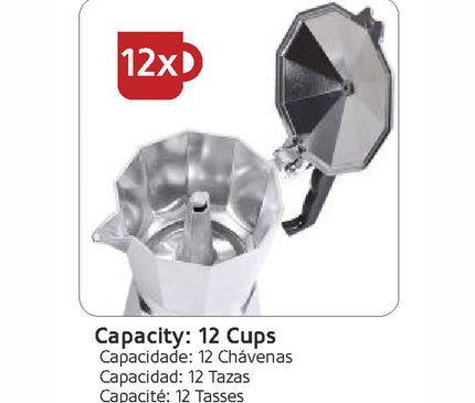 Haeger Moka Pot 12 aluminium Coffee MAKER