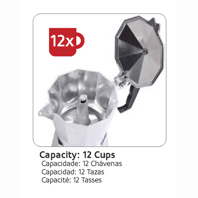 Haeger Moka Pot 12 aluminium Coffee MAKER