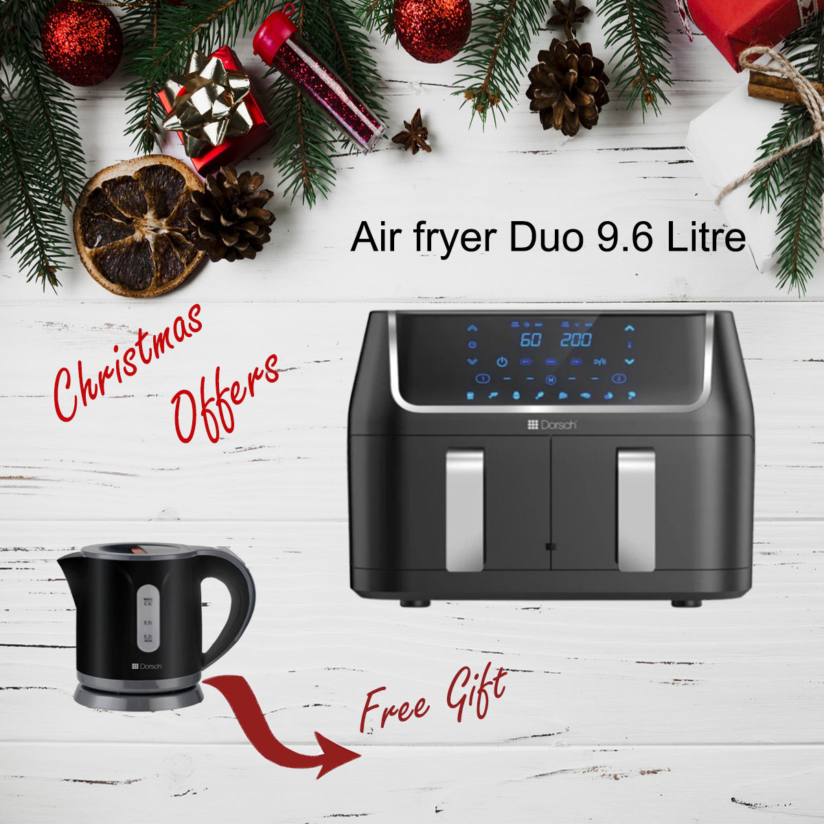 Christmas Offer dorsch air fryer duo