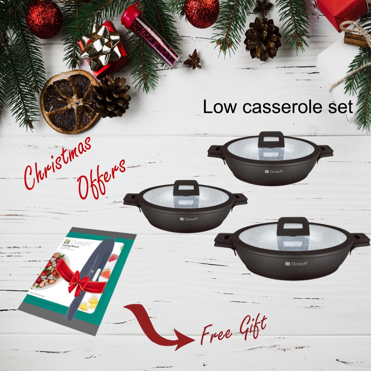 Christmas offer lifetime low casserole set
