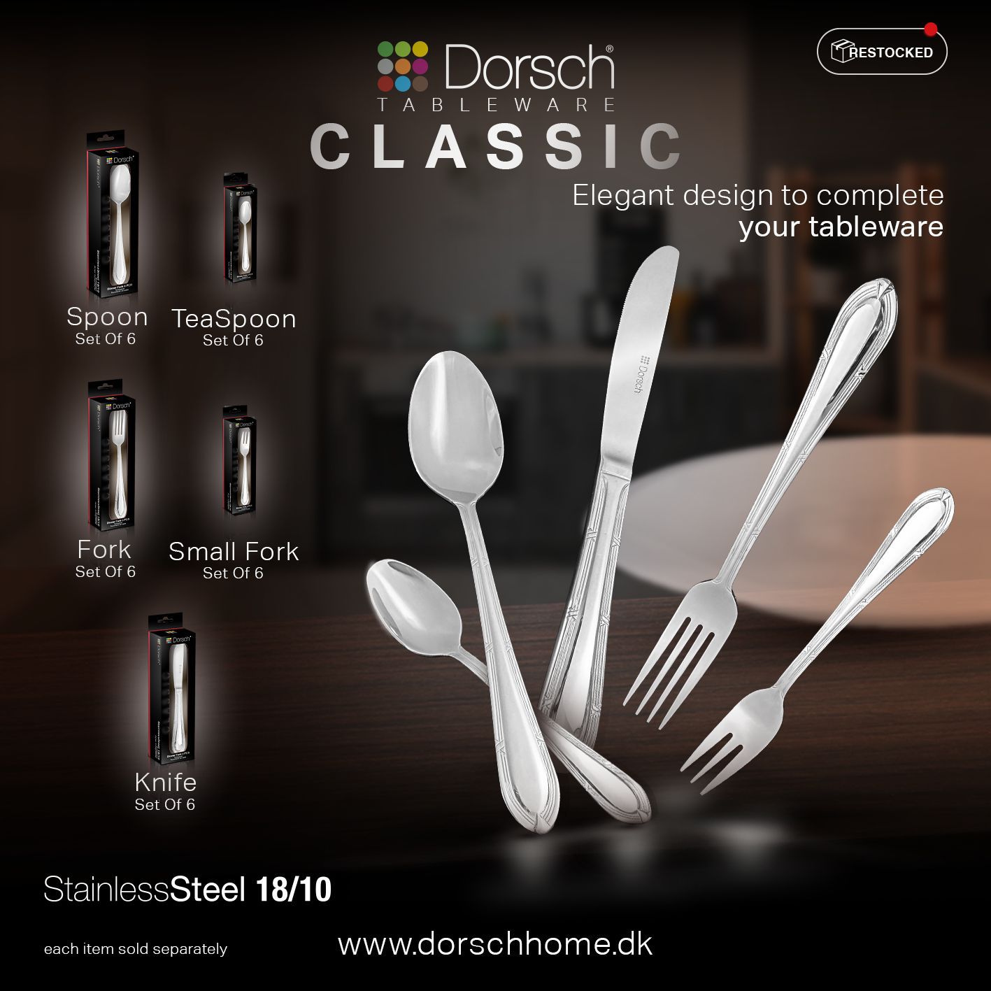 Dorsch Classic Cutlery Set 30pcs Stainless Steel